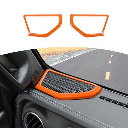 Garnitures de haut-parleur orange RT-TCZ pour Jeep Wrangler JL JLU et Gladiator JT 2018-2024