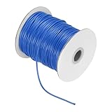 QUARKZMAN Hilo Encerado 2mm Hilo Encerado 87 Yardas Cuerda Encerada Cordón De Cuero para Hacer Pulseras, Collares, Abalorios, Fabricación De Joyas Y Manualidades DIY (Azul Brillante)
