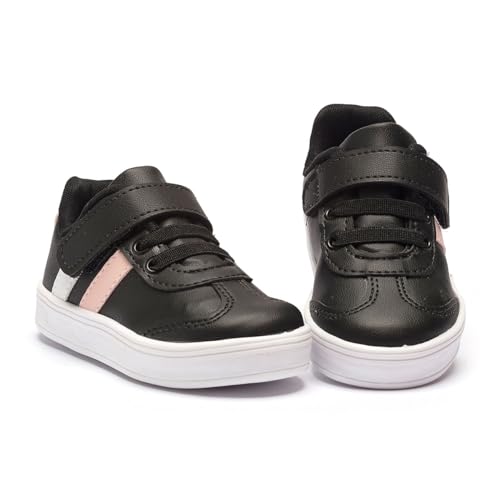 Tênis Feminino Infantil Tininha Casual Escolar (Preto, BR, Criança de 1 a 3 anos, Numérico, 25)