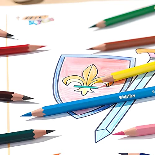 Kit Escolar, BIC, 12 Lápis de Cor + 4 Lápis Preto Evolution + 2 Canetas Cristal Dura + 1 Borracha +