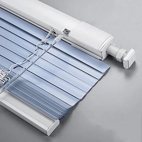 Aluminium Venetian Blind,Cordless Venetian Blinds,Easy Fit Home Office Venetian Blind,Blackout Waterproof Shades,Day and Night Window Drapes,No Drilling Required,Customized (80cm Width x 130cm Drop) Cover