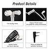 Walkie Talkie Earpiece with Mic, 2 PCS 2-Pin Universal Walkie Talkie Headset, Compatible with Kenwood BAOFENG UV5R 888S RT24 RT27 HESENATE HT999 Two-Way Radio (150CM), Ear Piece for Security Guard Acc #2