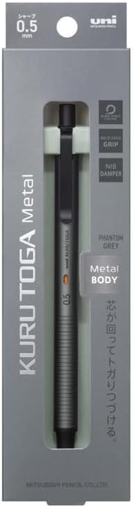 KURUTOGA Mitsubishi Pencil Mechanical Pencil 0.5mm Phantom Gray