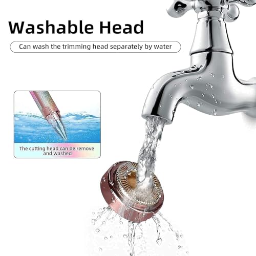 Image of Hewan Facial Hair Remover Machine for Women - Face, Chin, Cheek, Eyebrow, Upper Lip Hair Remover, USB RECHARGEABLE Epilator Machine (White) (MINI-126)