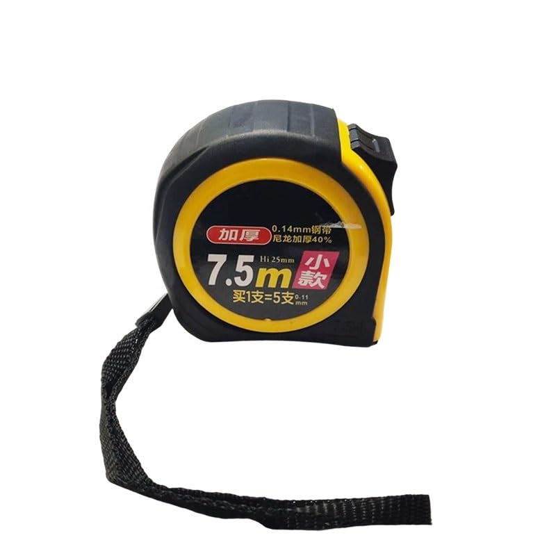 Cinta métrica de carpintería endurecida y gruesa resistente al desgaste, 5m/7,5 m, medición doméstica alta precisión retráctil(7.5m-1pcs)