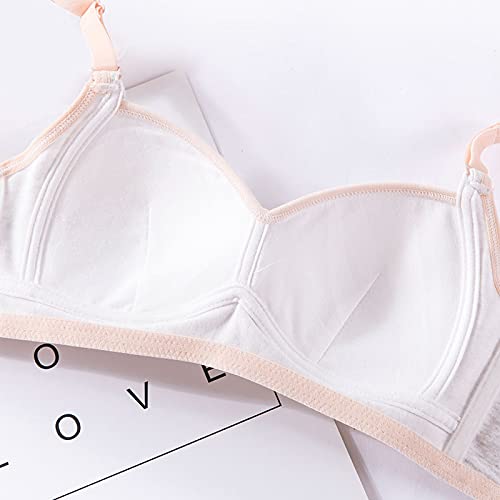 Feoya Girls' Cami Bra Wireless Training Bras Cotton Soft Bralette A Cup Seamless Sport Bra Vest Adjustable Crop Bra With Removable Pad Pack Of 2 Black Blue #TOP6