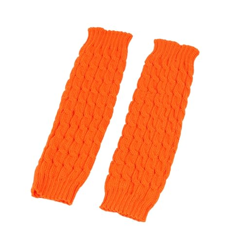 Zapatos de caza de invierno con cinturón de felpa de lana Dough Hosiery Knitted Wool Warm Leg Boots Thickened Socks Foot Calentador de pies Almohadilla térmica, naranja, Talla única