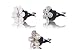 Car Bling Interior Accessories, Mini-Factory Car Air Vent Rhinestone Diamond Decoration - Crystal Flowers (3 Piece)