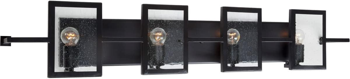 FORTE Yao - 4 Light Bath Bar-7 Inches Tall and 39.5 Inches Wide