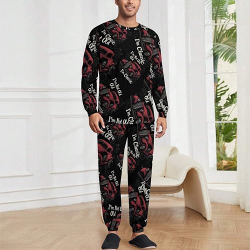 I'm Not Old I'm Classic Funny Car Pajama Set Long Sleeve Lounge Sets Sleepwear 2 Pjs Nightwear for Men Women2