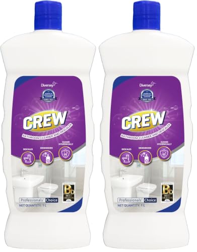 Image of Diversey Crew Bathroom Cleaner and Descaler - 1 L | Descales | Deodorizes | Cleans Hygienically (Pack of 2)