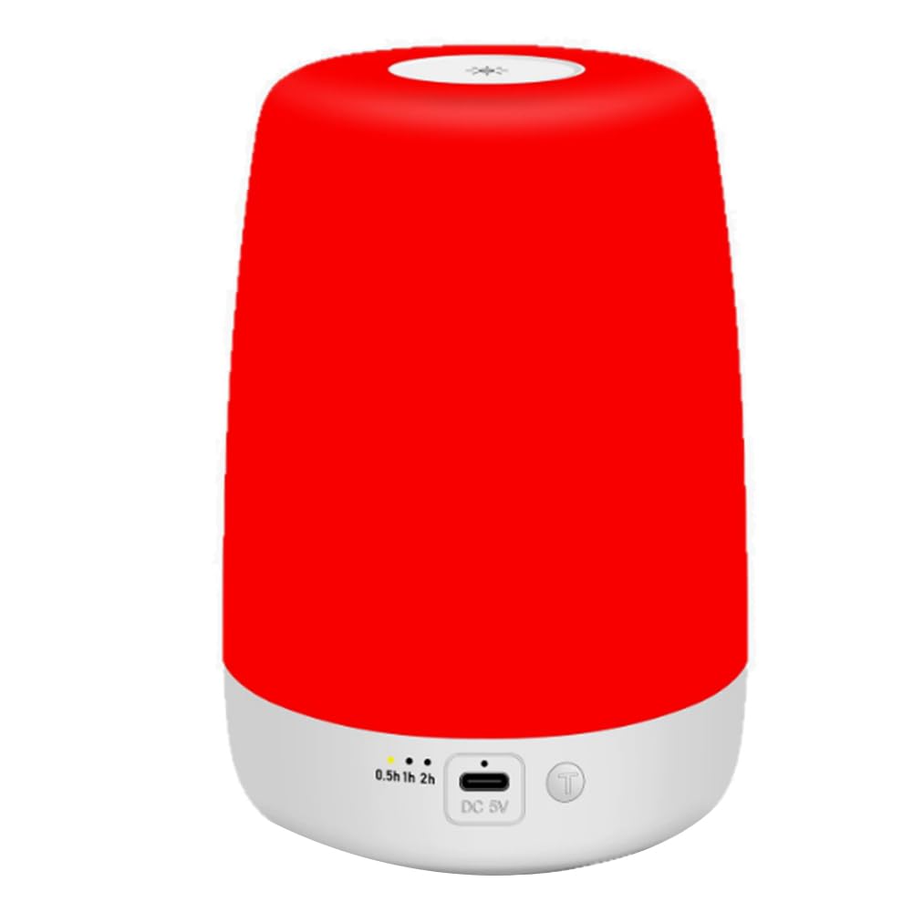 Hndhbfgrt for Sleep Aid Lamp 670nm Red Light Night Light for Sleep with Timer, Rechargeable, Dimmable, Blue Light Switching