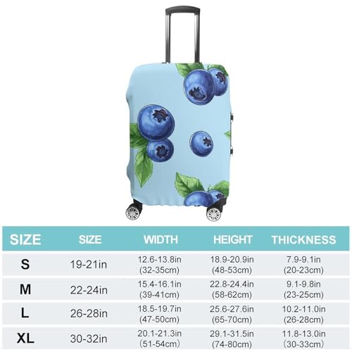 Blueberries Fruit Print Travel Luggage Cover Suitcase Protector Baggage Covers for Men Women S2