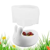 Molde De Tarro De Vela - Molde De Contenedor De Conejo | Resina De Tarro De Vela De Pascua | Moldes De Artesanía De Silicona Para Caja De Joyería | Regalo, Favores De Fiesta | Conejo Br