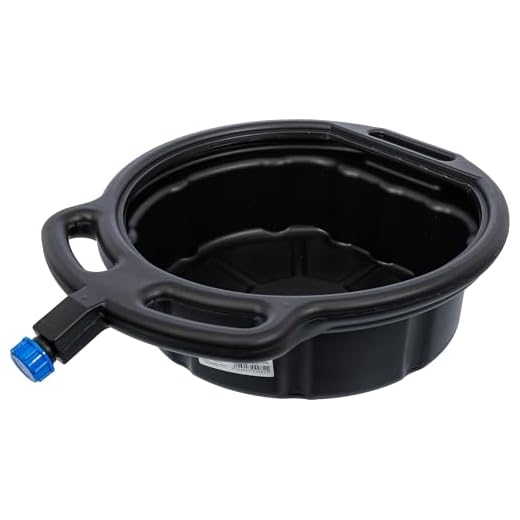 BGS 9981 | Öl-Auffangwanne mit Ausgießer | 8 l | Durchmesser: 400 mm | Höhe: 125 mm | Material: HDPE | schlagfest