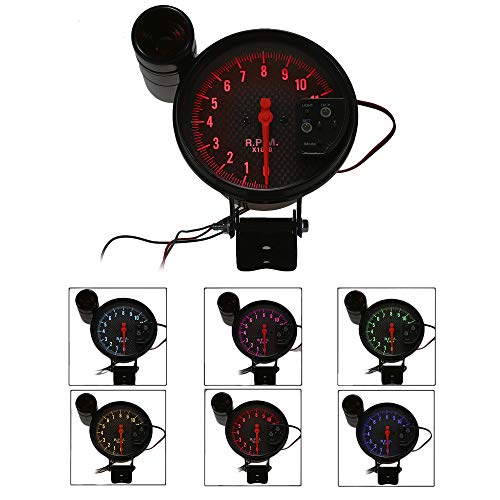 Tachymètre 5 pouces à pointeur LED et 5 couleurs interchangeables - 6