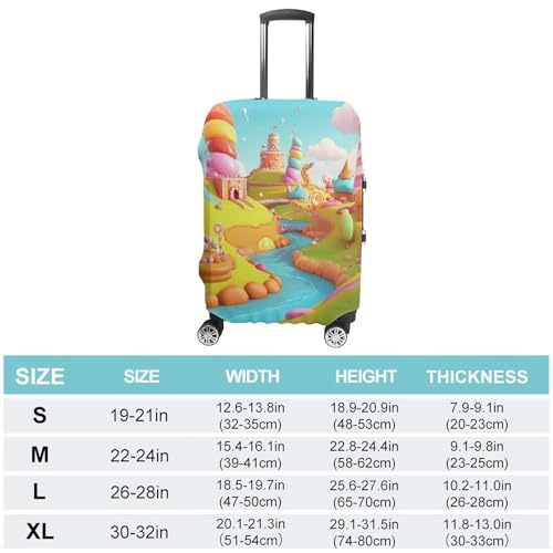 Luggage Cover Elastic Suitcase Cover Protector Washable Travel Baggage Covers Candy Land Luggage Covers Carry On Luggage Protector Anti-scratch 19-32 Inch XL2