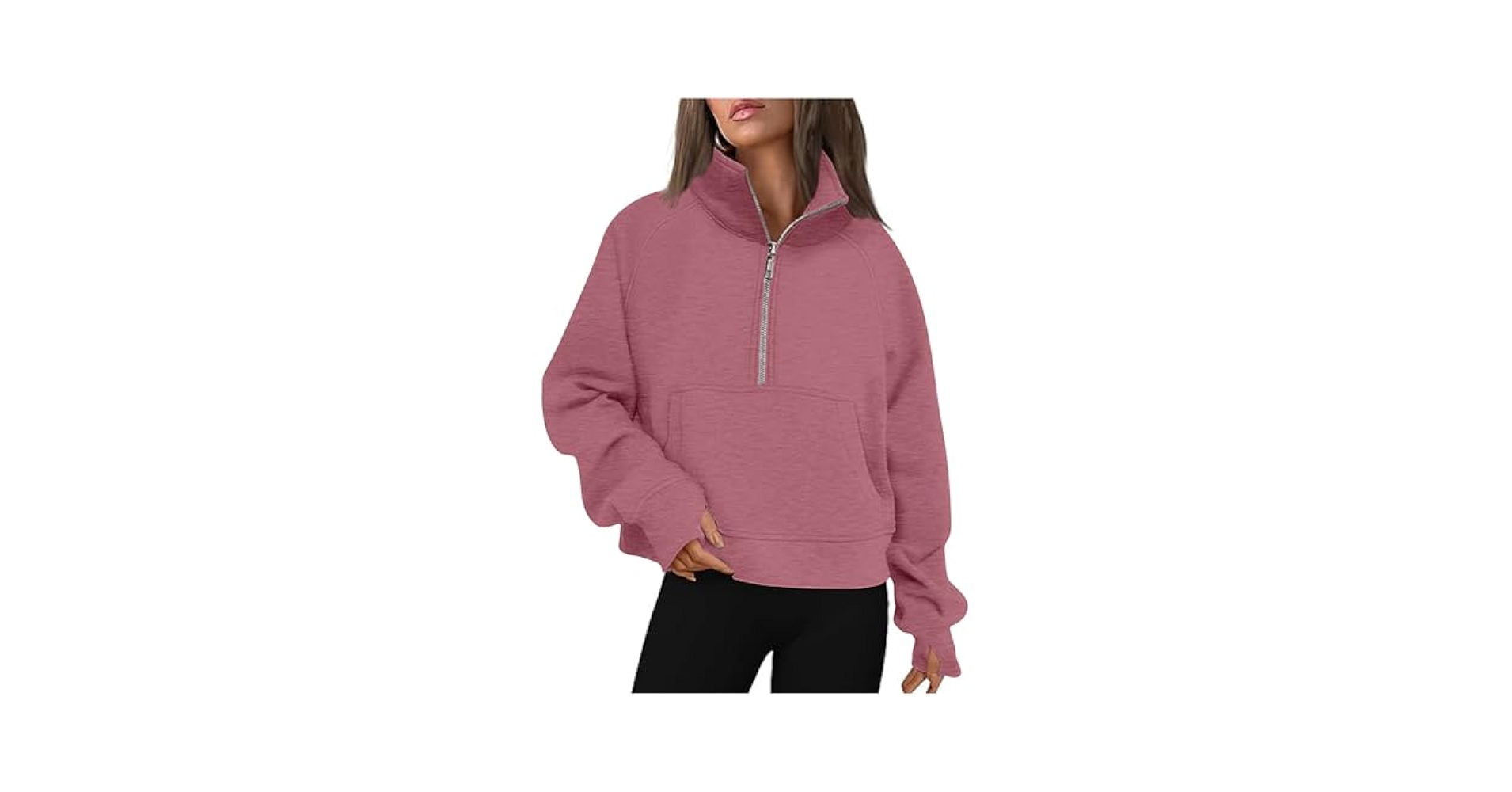 Amazon.com: WogdruvsQs Women Half Zip Sweatshirts Long