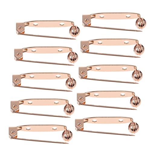 CONGARTENO 10Pcs Brooch Pin Backs Bar Pins Secure Clasp for Jewelry Making Lightweight and Sturdy Accessories for Coats Sweaters Hats and Crafts