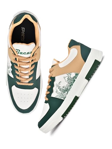 Image of CHICAGO-01 Stylish Casual Mid Top Sneaker and Trendy Shoes with Laces for Men & Boys, Perfect, College, Parties and Outings, Lightweight, Comfortable, and Durable for All-Day Use