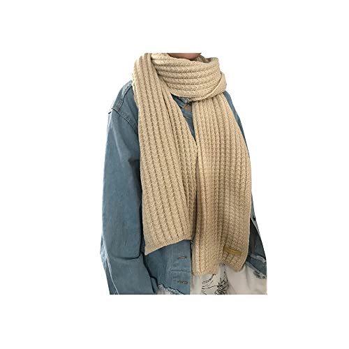 Thick Warm Knitted Scarf for Women, Classic Solid Color Scarf Wraps, 2021 Autumn Winter Long Shawl Scarves
