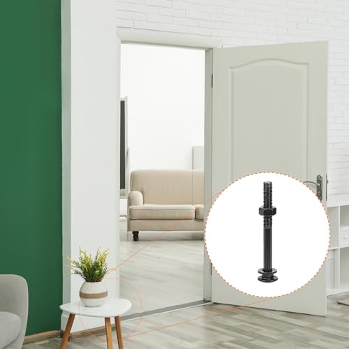 QUARKZMAN M10x100mm Vierkant Hals Schlossschrauben mit Muttern & Unterlegscheiben, 12er Set 304 Edelstahl Rundkopf Vierkant Hals Coach Bolzenschrauben, Schwarz