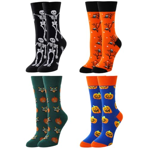BONANGEL Halloween Socks Women, Funny Novelty Cute Holiday Crew Socks - image 1