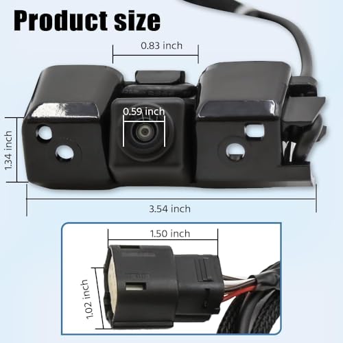 Image of Rear View Backup Camera Parking Assist Camera Compatible with Chevy Silverado GMC Sierra 1500 2500HD 3500HD 2014-2015 Replace OEM Number 22803702 23306741 PAC13 590082