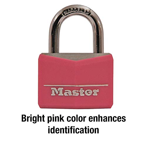 Master Lock 146D Pink Covered Aluminum Keyed Padlock thumb #4