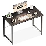ODK Kleiner Schreibtisch, 100 x 48 cm Computertisch PC Tisch, Schreibtische Schwarz für kleine Räume, Bürotisch für das Home Office, Arbeitszimmer, Schlafzimmer, Wohnzimmer