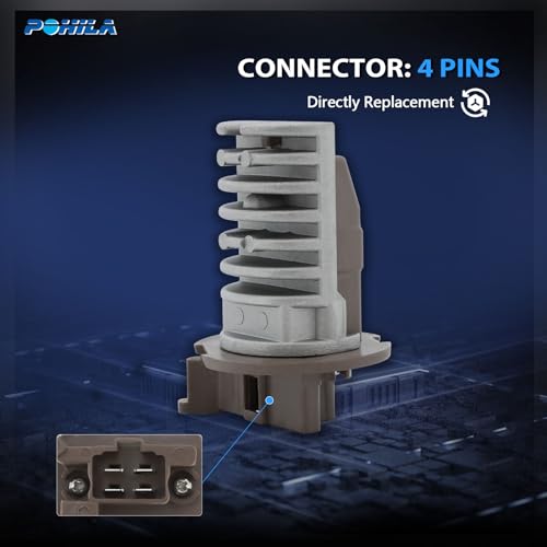 Image of Rear Blower Motor Fan Control Module Resistor 79330-S3V-A51 Compatible with 2001-2006 Acura MDX,2003-2008 Honda Pilot Replaces 79330S3VA51 973-548 RU364 JA1626 79330S2K941