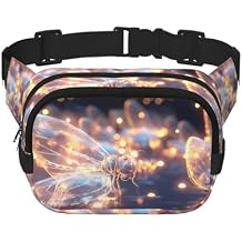 Pink Firefly Printed fashionable waist bag, unisex messenger bag, fashionable travel waist bag