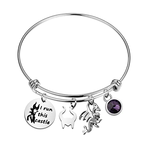 PLITI Movie Fans Bracelet - Run This Castle Charm - Resting Witch Face - Horns - Inspirational Jewelry