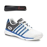  Herren Bowlingschuhe Dexter Kevin White/Grey/Blue inkl. Schuhanzieher (44)