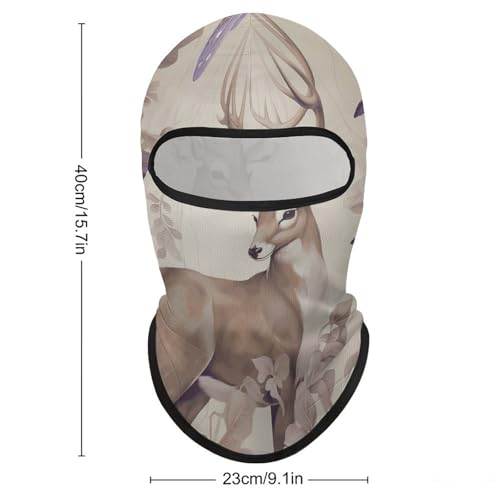 Balaclava Face Mask for Men Women Deer Birds with Flowers Full Mask for Outdoor Sport Cycling Fishing Cap miniatura 2