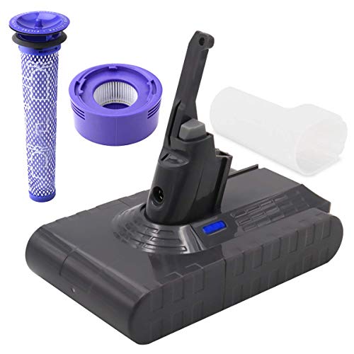 KKU Upgraded 4500mAh 21.6V Battery Replacement for Dyson V8 Battery with Filters Compatible