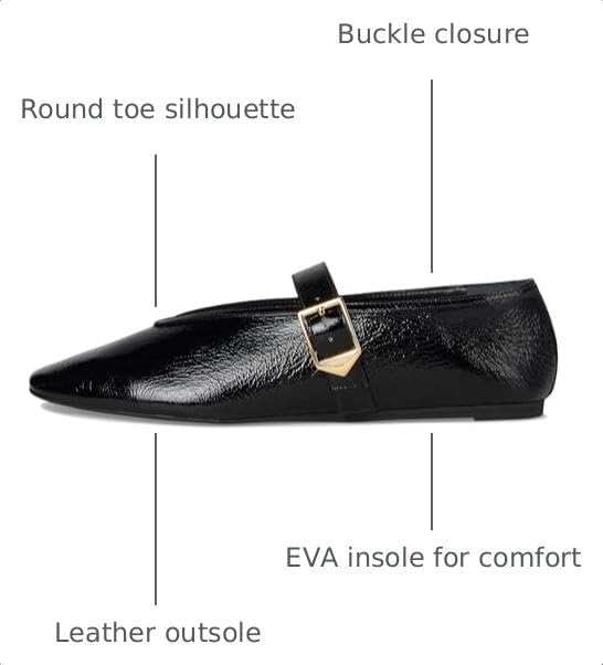 Image of Schutz Women's Courtney Buckle Ballet Flat