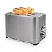 Grille-pain Princess Steel Toaster 2 - 850 W - Fonctions décongélation, annulation, réchauffage - Support à viennoiseries