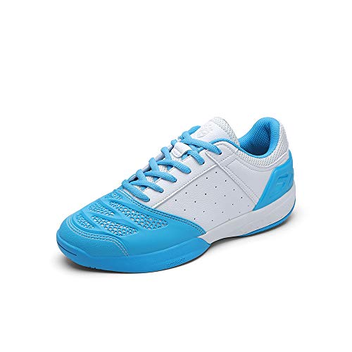 ROPHOO Fencing Shoes for Kids Youth,Boys Girls Fencing Sneakers,Epee Sabre Foil Fencing Gears, Esgrima Training Equipments, Size 1Y-3.5Y (White Blue, Numeric_2_Point_5)