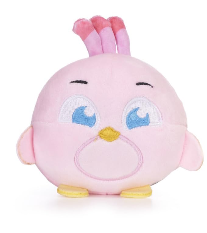 Angry Birds 4"/10cm Pink Stella Bird Sound Slammer Soft Plush Toy with Sound