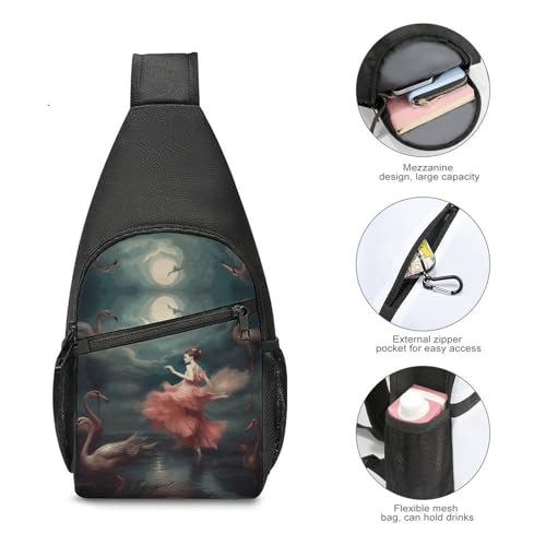 Bolso bandolera cruzado casual para viaje y senderismo unisex miniatura 5