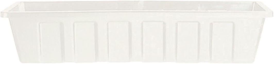 Root & Vessel Poly-Pro Plastic Flower Box Planter, White, 36-Inch