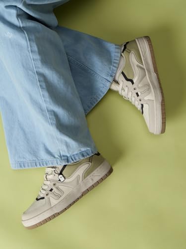 Image of The Souled Store Urban Blaze: Women and Girls Colorblocked Lace Up Low Top Stylish Sneakers with Flexibility & Comfort
