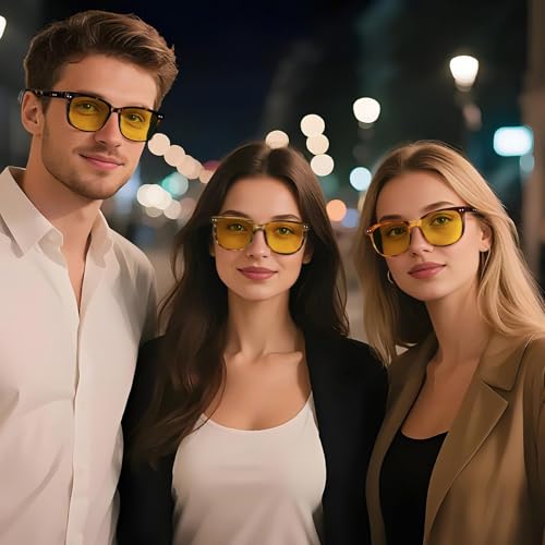 Night Vision Driving Glasses Polarized HD Yellow Tinted Anti Glare Sunglasses for Men and Women2