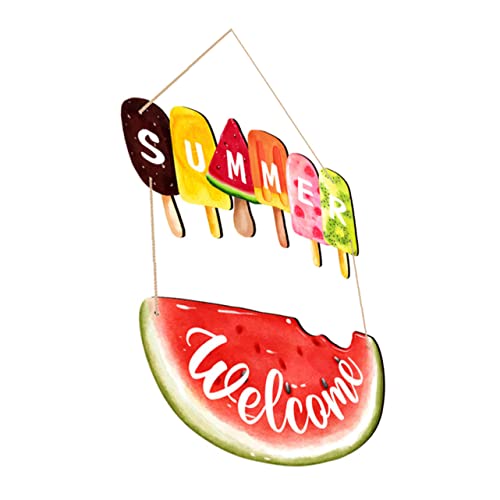 ABOOFAN Letrero Colgante De Verano De Madera para Puerta De Entrada Decoración De Bienvenida
