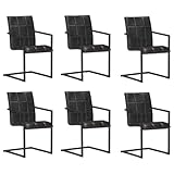 Design ergonomique et rembourrage confortable : l'assise et le dossier rembourrés en mousse offrent un confort d'assise exceptionnel. La base cantilever et le motif en blocs confèrent aux chaises de salle à manger modernes un design rétro élégant qui s'intègre parfaitement dans n'importe quel décor.