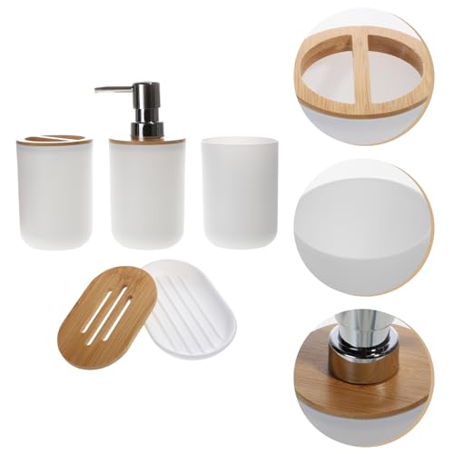 Kit de accesorios para baño infantil compacto de 3 piezas blanco con jabonera 8