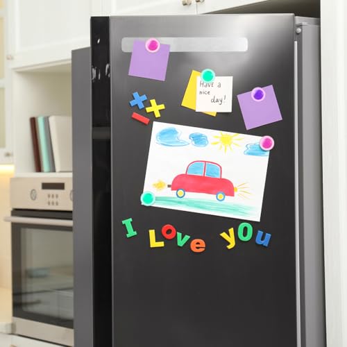 LINXIU Magnettafel Memotafel Selbstklebend Magnetleisten Fotowand Büro Pinnwand mit 10 Starke Magnete für Kalender Dokumente 4 Stück, aus Edelstahl