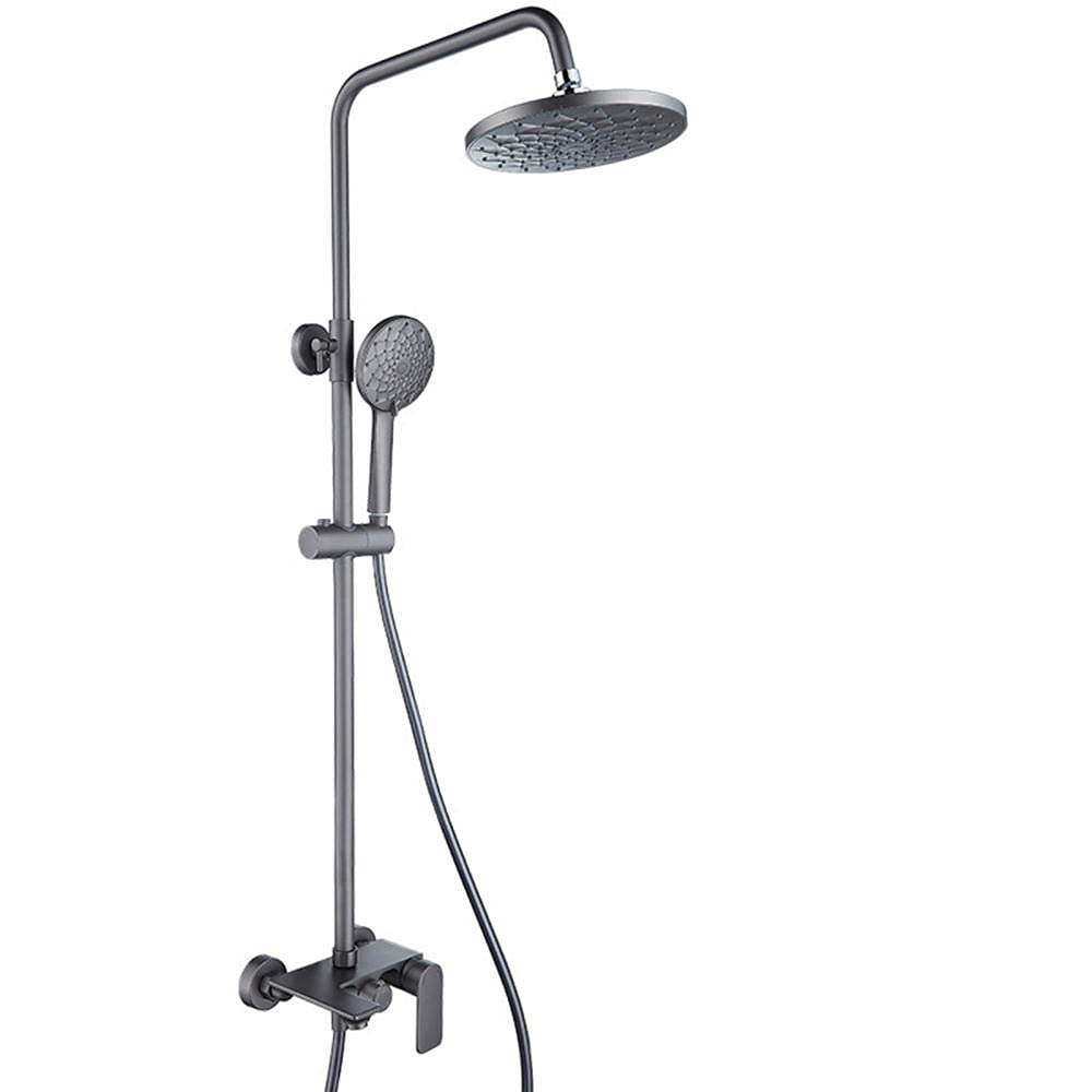 Colonne de douche effet pluie grise avec mitigeur de salle de bain pour moments détente