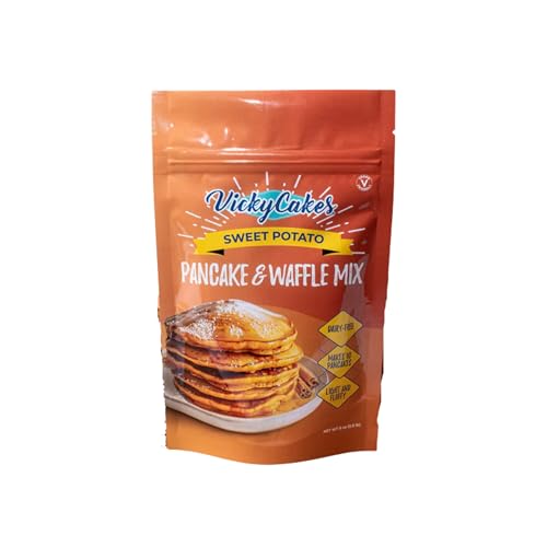 Vicky Cakes Sweet Potato Pancake and Waffle Mix | Light & Fluffy, Dairy-Free, Vegan-Friendly, Non-GMO | 8oz